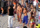 Beach party with hot topless babes