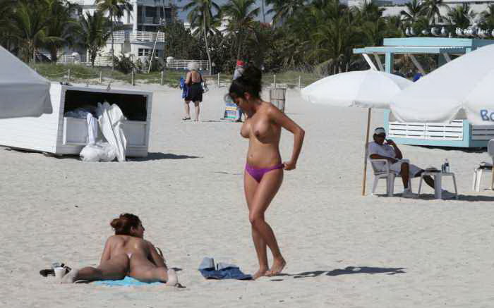 Spying those topless teens on the beach