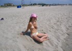 Sweet topless teen and her pink hat